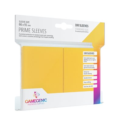 PRIME SLEEVES YELLOW (10 PACKS)