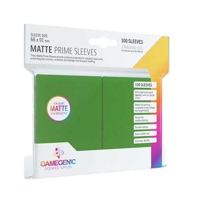 MATTE PRIME SLEEVES GREEN (10 PACKS)