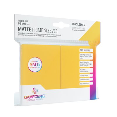 MATTE PRIME SLEEVES YELLOW (10 PACKS)