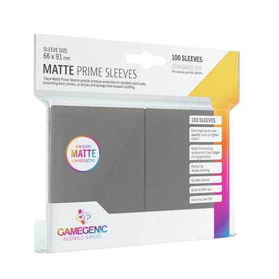 MATTE PRIME SLEEVES DARK GRAY (10 PACKS)